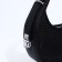 Bag-baget with zipper, black/black rhinestones