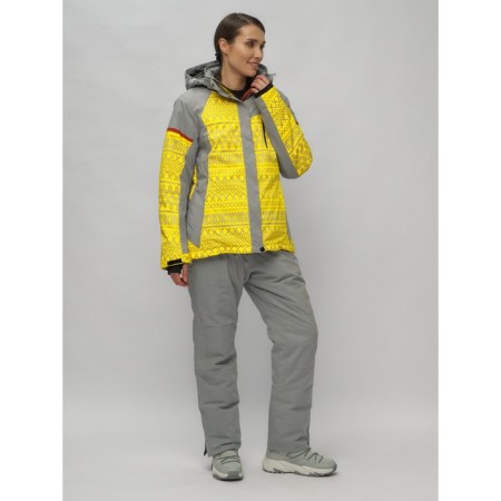 Ski suit female, size 56, yellow color-12