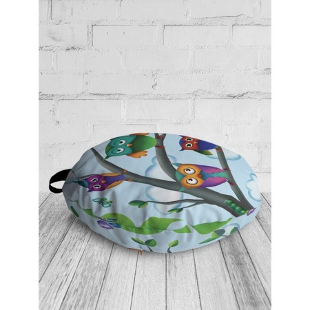 Siddle Pill "Owls on the branches", decorative, D = 52 cm-1