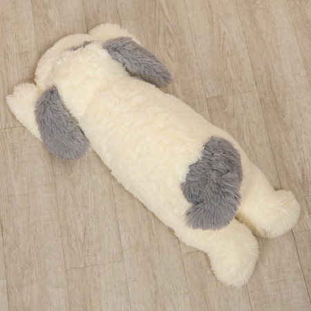 Soft toy "Dog", 80 cm, white-gray color-4