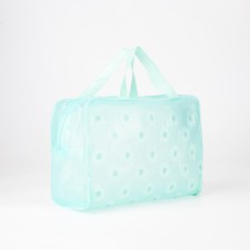 Lightning cosmetic bag, green color