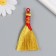 Suspension Textile "Golden broom. Hieroglyph - wealth" 7.5 cm