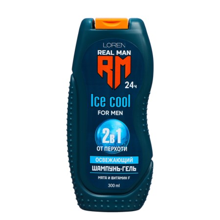 Hair shampoo 2B1 "Ecoandvit" with mint and vitamin F, 300 ml