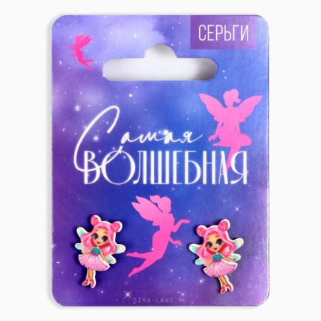 Earrings "Magic", 2 x 1.5 cm-4