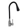 Accoona A9890F-3 kitchen mixer, single-leaf, flexible spout, 2 modes, black