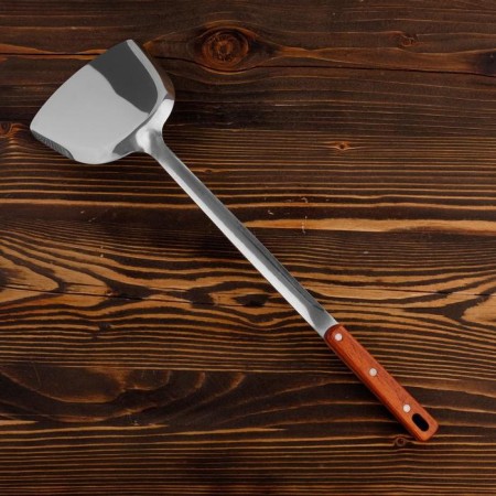 Back for cauldrons Uzbek 47cm, width 14cm, with a wooden handle-4