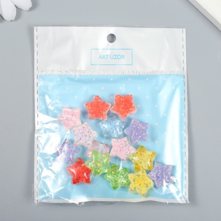 Decor for creativity plastic "Brilliant stars" mix 0.8x1.7x1.7 cm-3