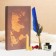 Gift set 5B1 "steampunk": the feathers of the blue, ink, tips, print, wax