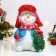 Piggy bank "Snowman with a Christmas tree" in a red hat, 25x17cm
