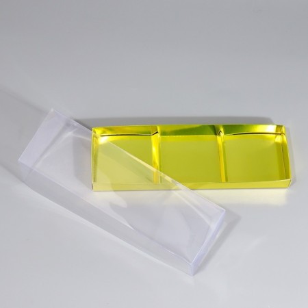 Confectionery box for mousse cakes "Yellow", 27 x 8.6 x 6.5 cm-2