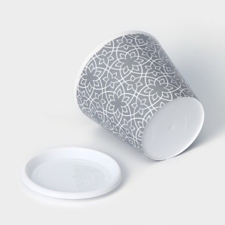 Pot for the flowers of the share "Kracle", 800 ml, the color is gray-2