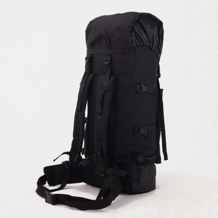 Tourist backpack, 80 liters, screed, 4 outer pockets, huntsman, black color-1
