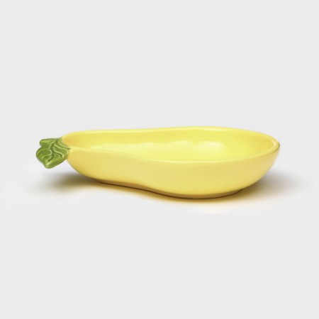 Ceramic “pear” plate, deep, yellow, 20.5 cm, 1 variety, Iran-2