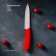 Knife ceramic shade "Simple", blade 12.5 cm, handle Soft Touch, red color