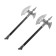 Souvenir weapons "Axes" on a tablet with a demon, 45x57 cm