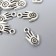 Decor for creativity Metal "palm - cycle" silver 1.5x0.8 cm
