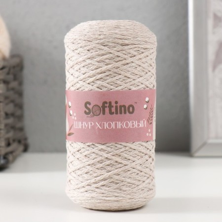 Knitting cord without core 70% cotton, 30% polyester 1mm 200m/60 ± 10g (03- linen)-3