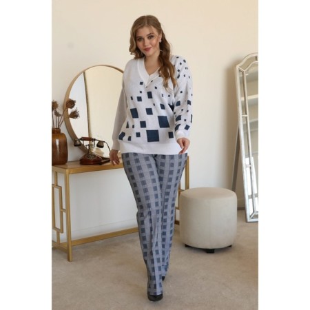 Female trousers, size 52, gray color