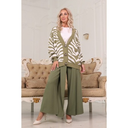 Women's pants, size 44, khaki color-5