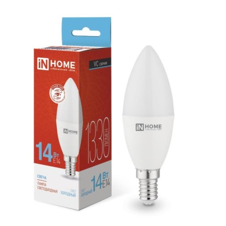 LED lamp In Home, E14, 14 W, 6500 K, glow cold white