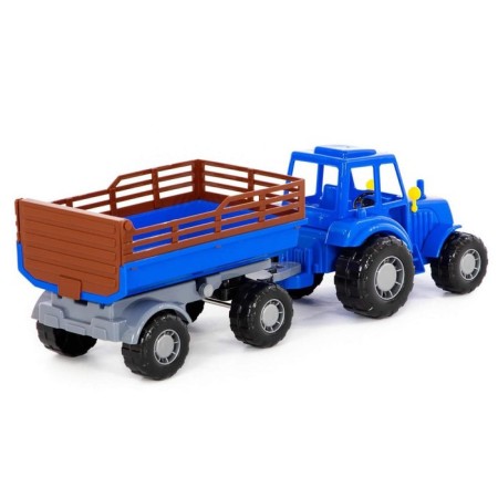 Tractor with trailer No. 2, blue color (in a net)-3