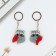 Key keychain 2 pcs "Raccoon"