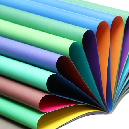 Colored paper A4, 48 sheets, 24 colors, coated 80 g/m2, on the bracket-3