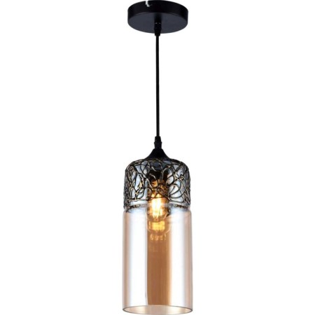 Suspended lamp RIMA 1XE27 40W, size 13x13x83 cm, black color