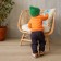 Set: jumper and pants crumb I "ny", height 68-74 cm, orange color/black