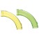Set of 12 curved tubes