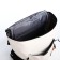 A backpack with a zipper, 5 outer pockets, beige color/black