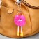 Fluffy on a ring with a carbine "A weirdo with long legs in the boots" bright pink