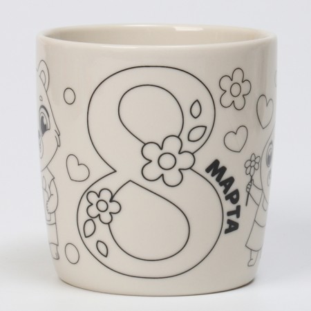 Set of mug for coloring "Flower World", 300 ml-4