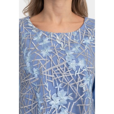 Women's dress, size 44, blue color-8