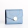 Women's wallet on the button, blue color