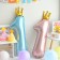 Foil ball 32 "Figure 1 with the crown", the color is pink
