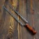 Double fork-Shampur with a wooden handle, with a pattern, 40cm