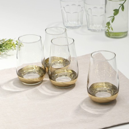 A set of high glass glasses "Electric Gold", 350 ml, 4 pcs