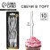 Candles for the cake "For your holiday", silver, 10 pcs.