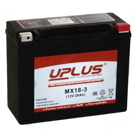 Uplus Power Sport 20 Ah, reverse polarity