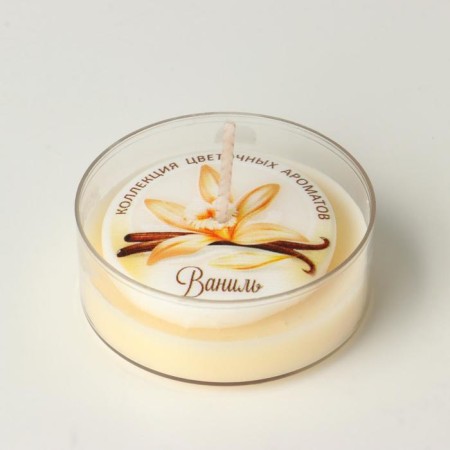 Aromatic candle in the sleeve "Flower aromas", 5.6x2.2 cm, 1 h, 35 g, mix