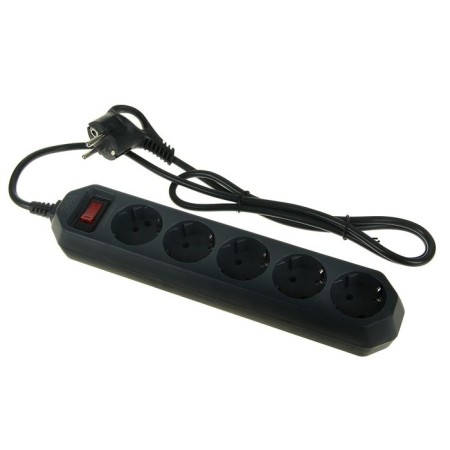 Network filter "ERA" USF-5S-1.5M-B, 5 outlets, 1.5 m, 10 A, with salary, 3x0.75 mm2, black