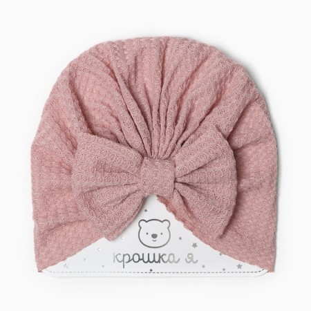 Baby cap I am a "bow", central rose. Rr. 46-48-3