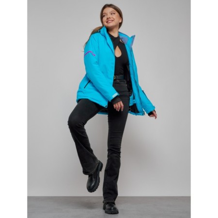 Ski jacket female, size 42, blue color-13