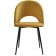 Chair on a metal frame Irre Metal/velor, black/yellow 50x55x82 cm