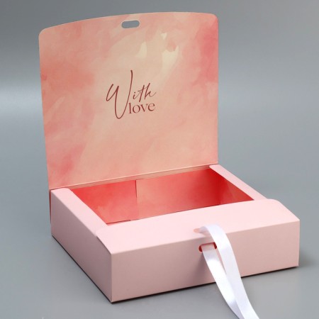 Bearbox Gift Two -way folding, packaging, “peonies”, 20 x 18 x 5 cm-4