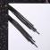 Hanging earrings with rhinestones "Waterfall" on a rectangle, black color in gray metal, 12.7 cm