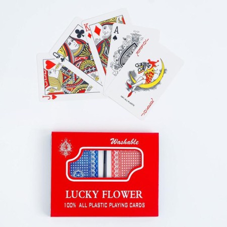 Plastic Plastic Maps "Lucky Flower", 2 decks of 54 pcs, 25 μm, 8.7 x 5.7 cm-1