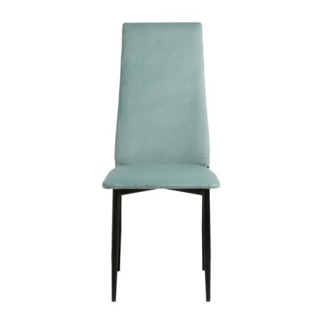 Chair "Wave", black/velor aquamarine-2