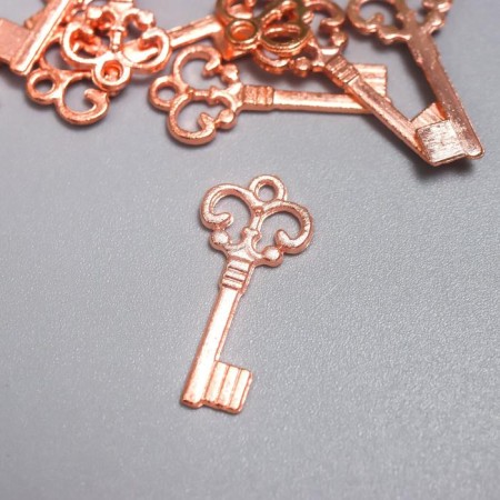 Suspension "Key", color pink gold 2x1 cm